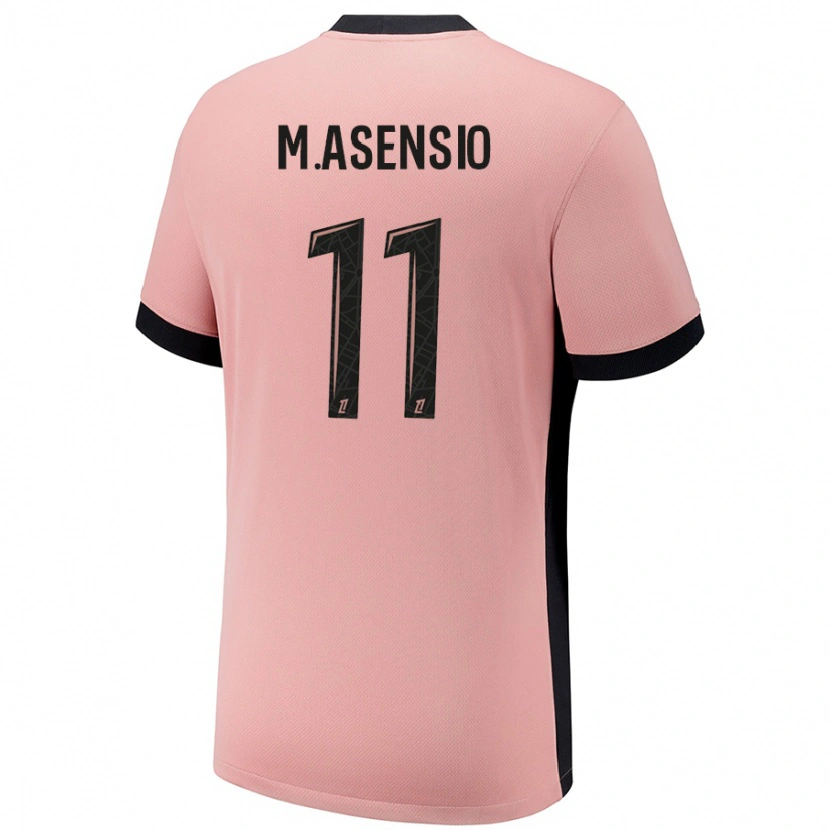 Danxen Mann Marco Asensio #11 Rust Rosa Tredje Sett Drakt Trøye 2024/25 Skjorter T-Skjorte