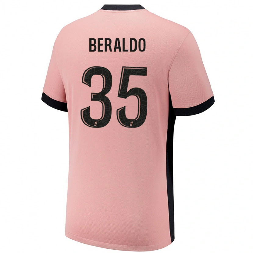 Danxen Mann Lucas Beraldo #35 Rust Rosa Tredje Sett Drakt Trøye 2024/25 Skjorter T-Skjorte
