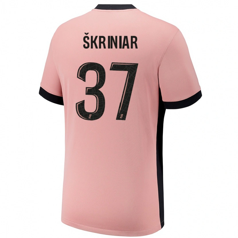 Danxen Mann Milan Skriniar #37 Rust Rosa Tredje Sett Drakt Trøye 2024/25 Skjorter T-Skjorte