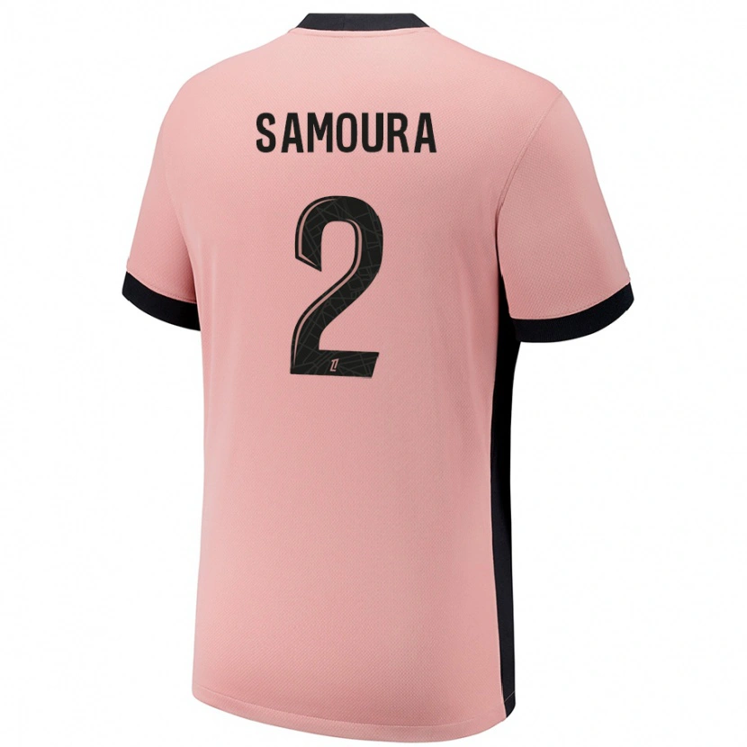 Danxen Mann Thiniba Samoura #2 Rust Rosa Tredje Sett Drakt Trøye 2024/25 Skjorter T-Skjorte