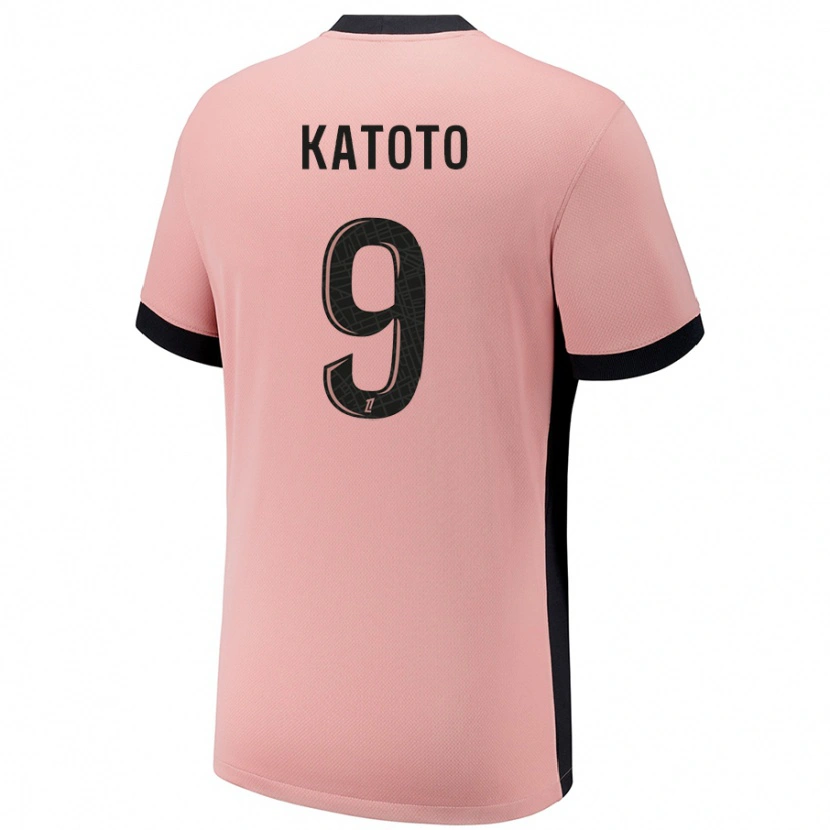 Danxen Mann Marie-Antoinette Katoto #9 Rust Rosa Tredje Sett Drakt Trøye 2024/25 Skjorter T-Skjorte