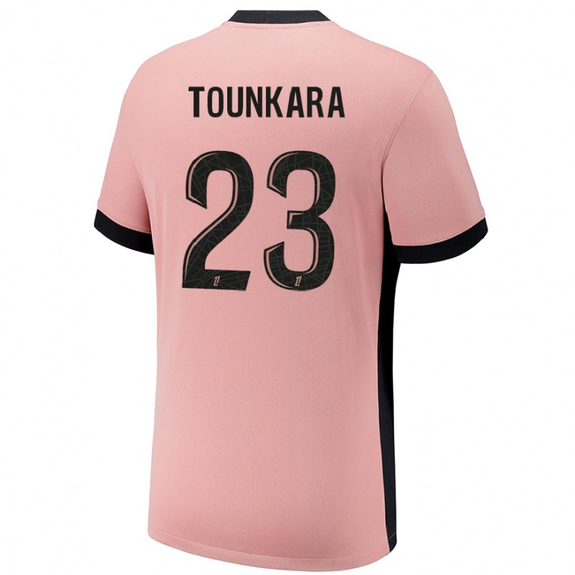 Danxen Mann Aïssatou Tounkara #23 Rust Rosa Tredje Sett Drakt Trøye 2024/25 Skjorter T-Skjorte