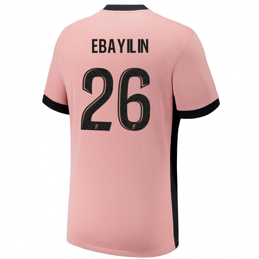 Danxen Mann Anaïs Ebayilin #26 Rust Rosa Tredje Sett Drakt Trøye 2024/25 Skjorter T-Skjorte