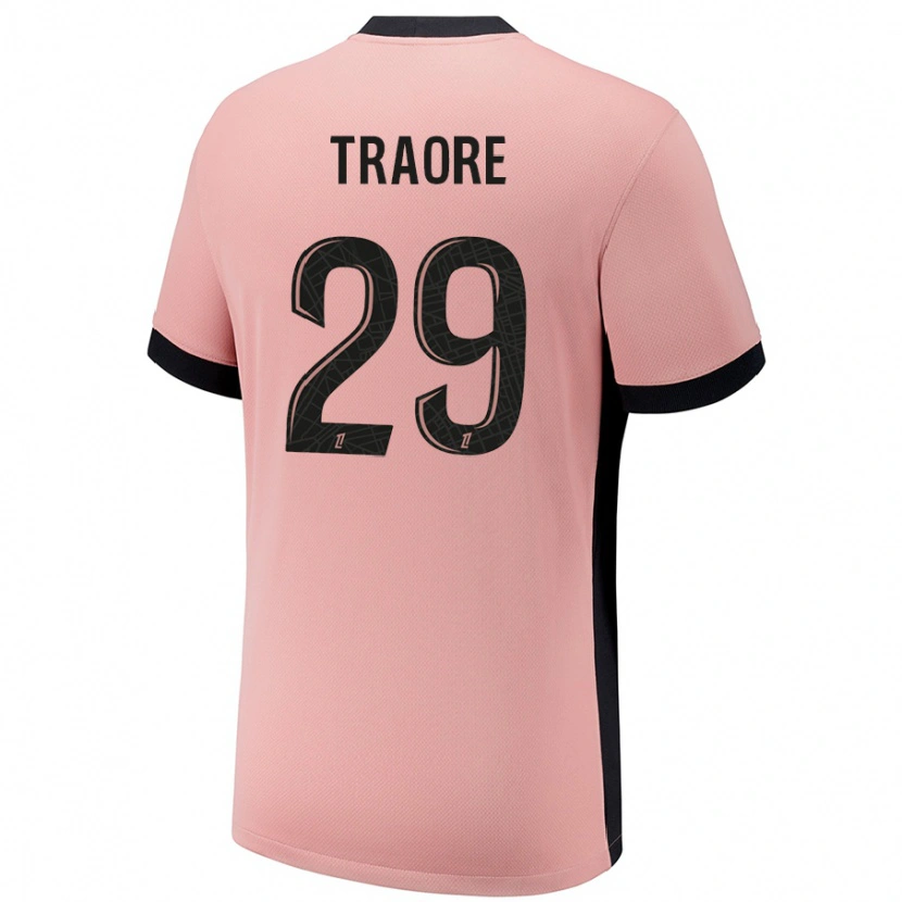 Danxen Mann Manssita Traoré #29 Rust Rosa Tredje Sett Drakt Trøye 2024/25 Skjorter T-Skjorte