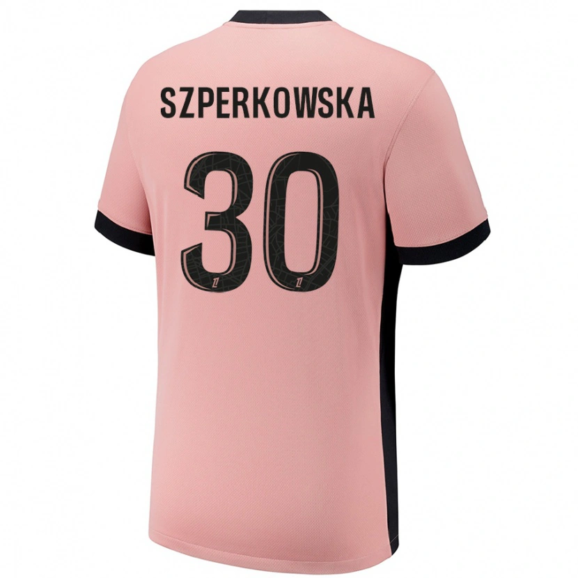 Danxen Mann Oliwia Szperkowska #30 Rust Rosa Tredje Sett Drakt Trøye 2024/25 Skjorter T-Skjorte