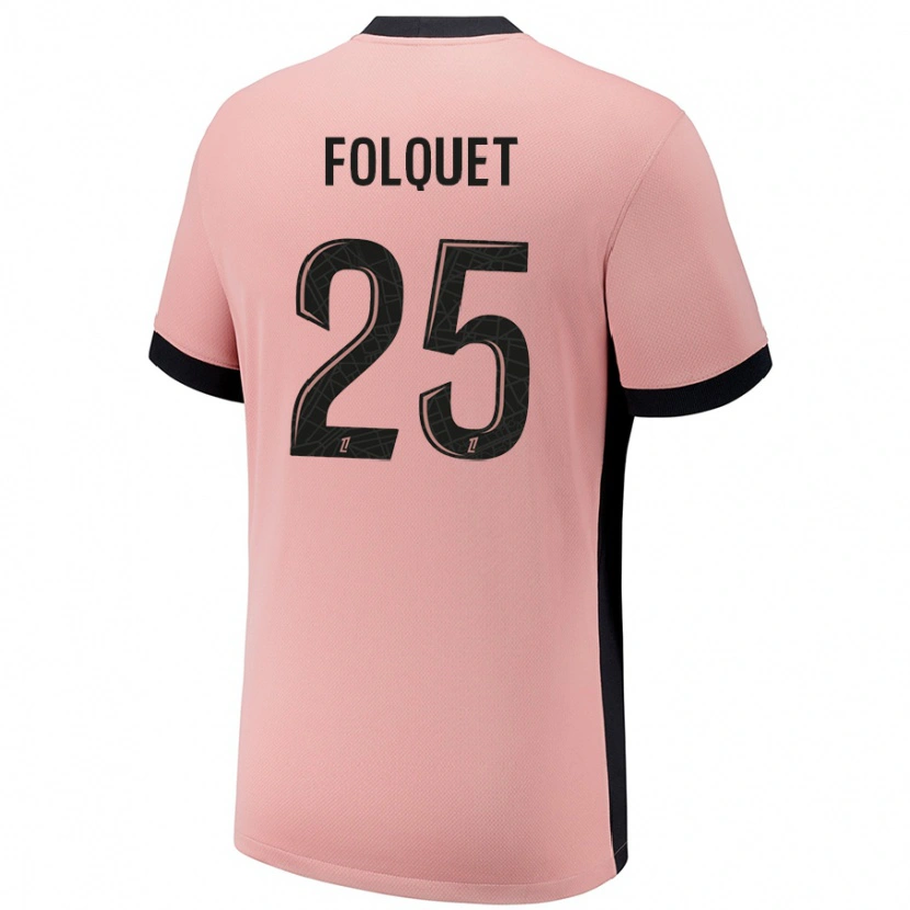 Danxen Mann Magnaba Folquet #25 Rust Rosa Tredje Sett Drakt Trøye 2024/25 Skjorter T-Skjorte