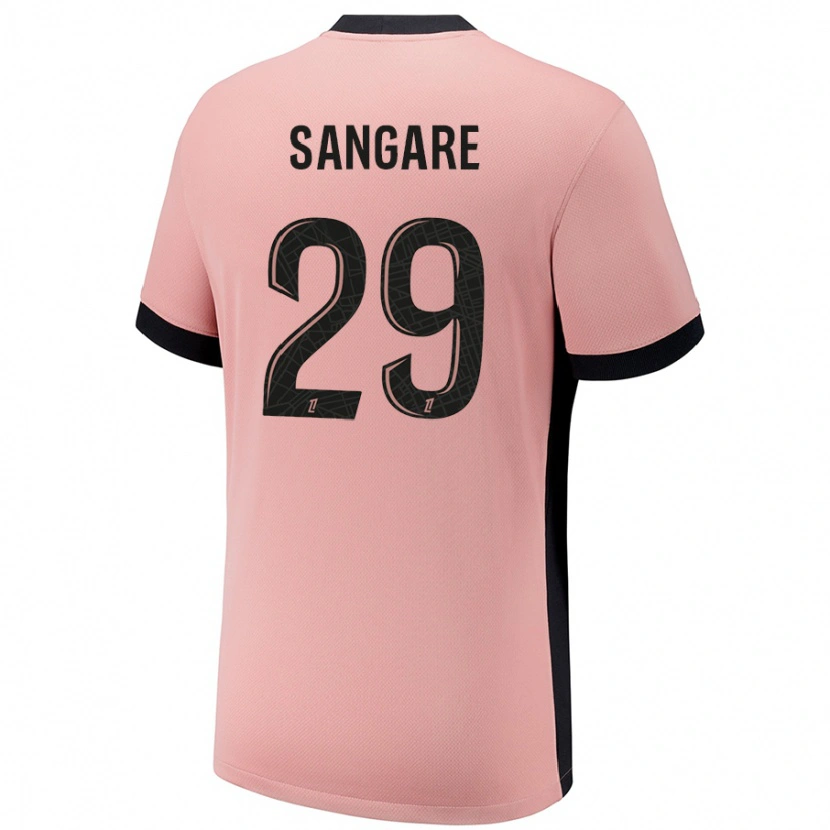 Danxen Mann Hawa Sangare #29 Rust Rosa Tredje Sett Drakt Trøye 2024/25 Skjorter T-Skjorte