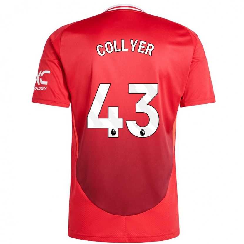 Danxen Dame Toby Collyer #43 Knallrødt Hjemmetrøye Drakt Trøye 2024/25 Skjorter T-Skjorte