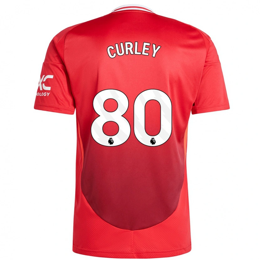 Danxen Dame Ruben Curley #80 Knallrødt Hjemmetrøye Drakt Trøye 2024/25 Skjorter T-Skjorte