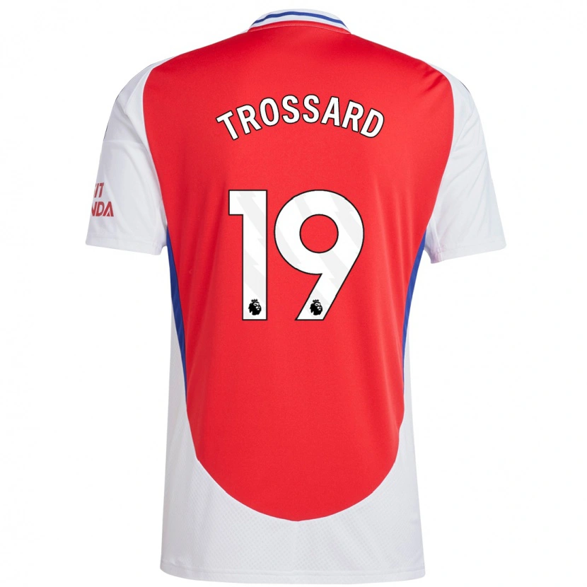 Danxen Dame Leandro Trossard #19 Rød Hvit Hjemmetrøye Drakt Trøye 2024/25 Skjorter T-Skjorte