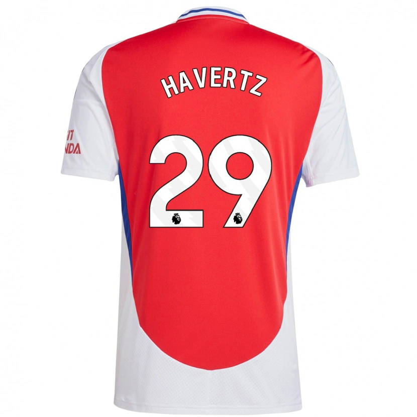 Danxen Dame Kai Havertz #29 Rød Hvit Hjemmetrøye Drakt Trøye 2024/25 Skjorter T-Skjorte