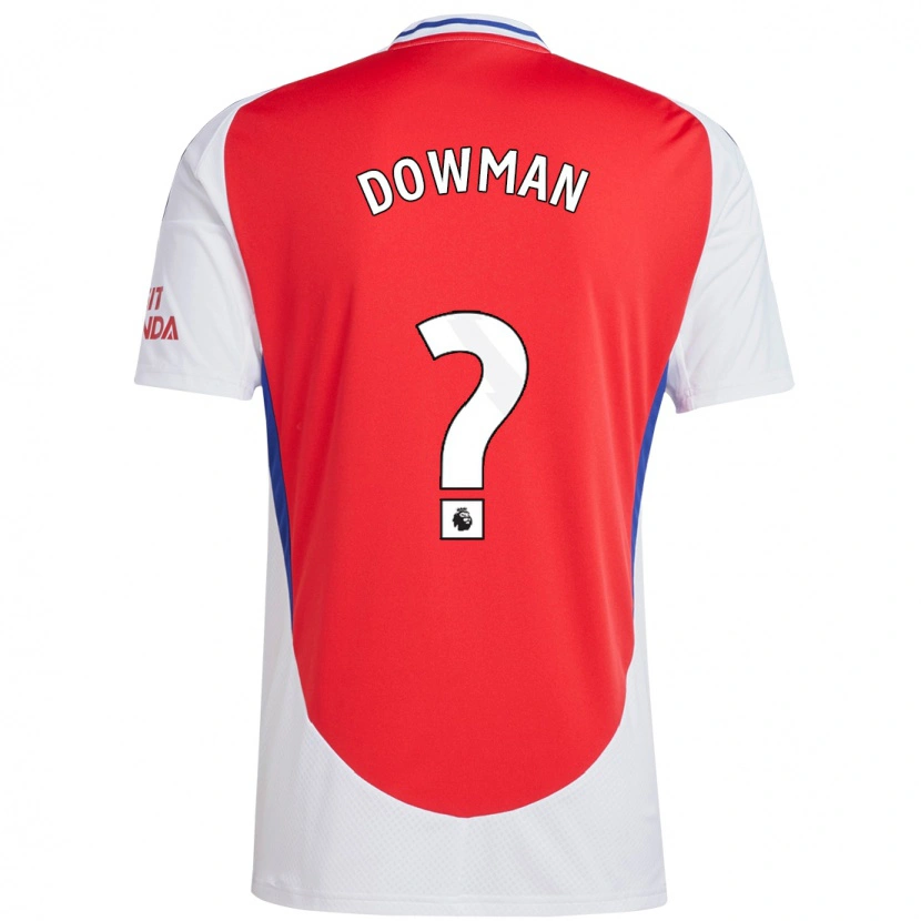 Danxen Dame Max Dowman #0 Rød Hvit Hjemmetrøye Drakt Trøye 2024/25 Skjorter T-Skjorte