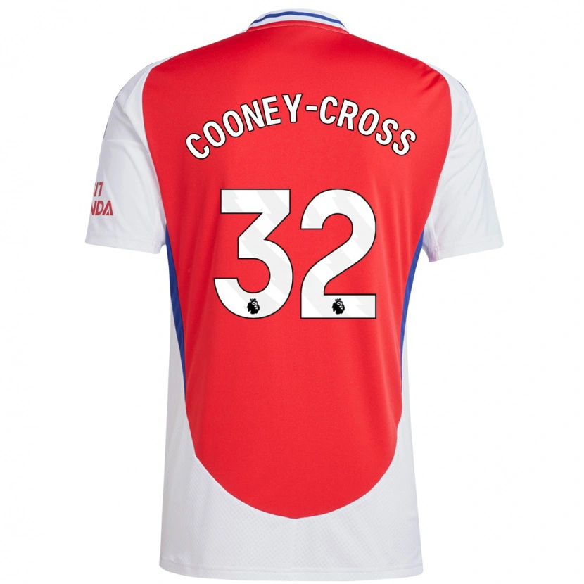 Danxen Dame Kyra Cooney-Cross #32 Rød Hvit Hjemmetrøye Drakt Trøye 2024/25 Skjorter T-Skjorte