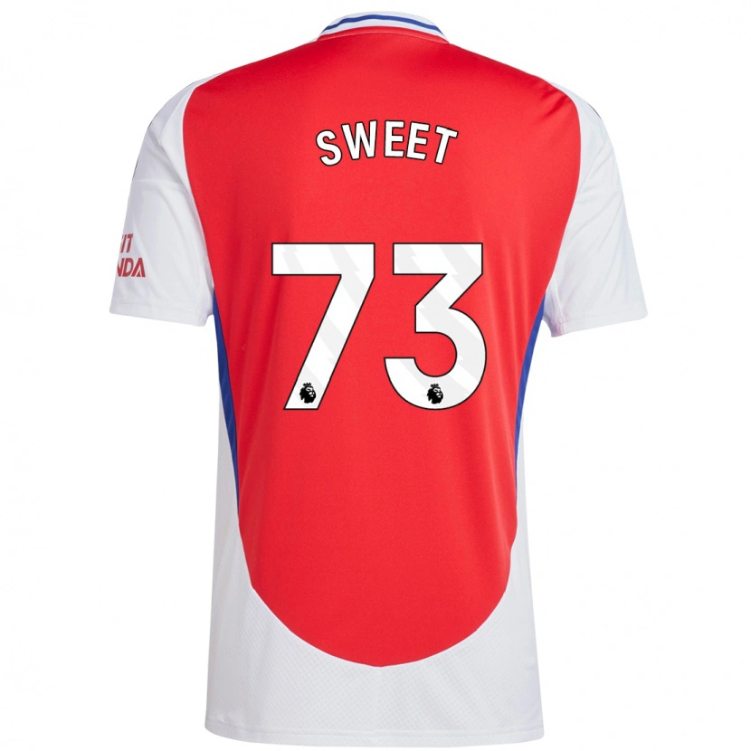 Danxen Dame James Sweet #73 Rød Hvit Hjemmetrøye Drakt Trøye 2024/25 Skjorter T-Skjorte