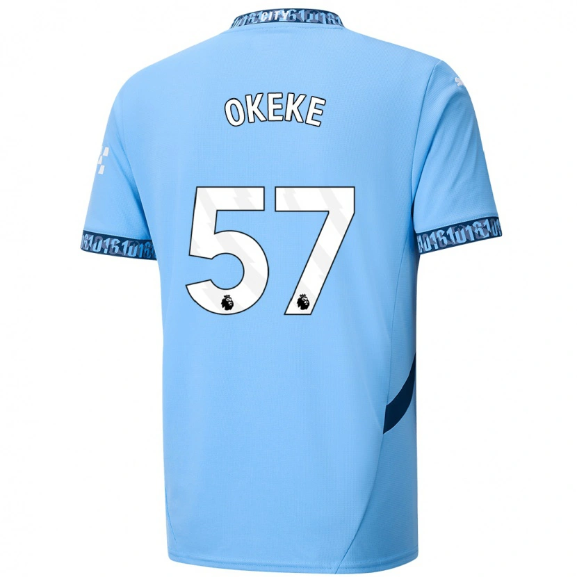 Danxen Dame Michael Okeke #57 Marineblå Hjemmetrøye Drakt Trøye 2024/25 Skjorter T-Skjorte