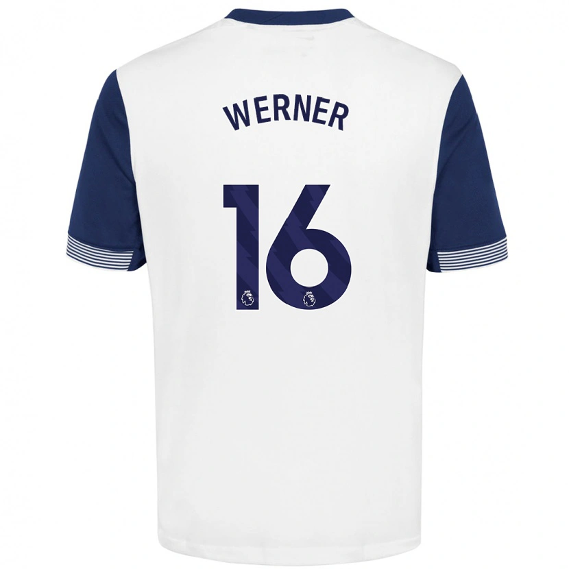 Danxen Dame Timo Werner #16 Hvit Blå Hjemmetrøye Drakt Trøye 2024/25 Skjorter T-Skjorte