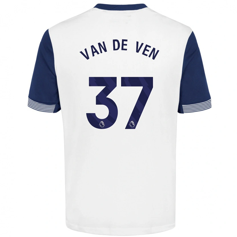 Danxen Dame Micky Van De Ven #37 Hvit Blå Hjemmetrøye Drakt Trøye 2024/25 Skjorter T-Skjorte