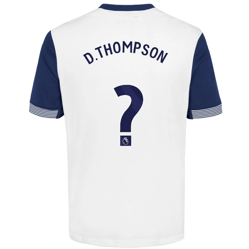 Danxen Dame Dylan Thompson #0 Hvit Blå Hjemmetrøye Drakt Trøye 2024/25 Skjorter T-Skjorte