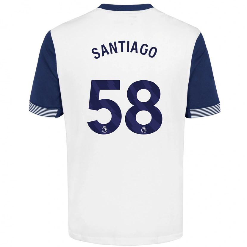 Danxen Dame Yago Santiago #58 Hvit Blå Hjemmetrøye Drakt Trøye 2024/25 Skjorter T-Skjorte