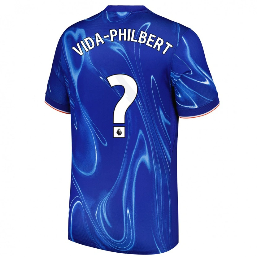 Danxen Dame Joel Vida-Philbert #0 Blå Hvit Hjemmetrøye Drakt Trøye 2024/25 Skjorter T-Skjorte