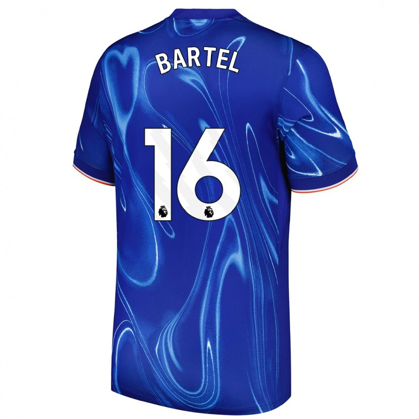 Danxen Dame Júlia Bartel #16 Blå Hvit Hjemmetrøye Drakt Trøye 2024/25 Skjorter T-Skjorte