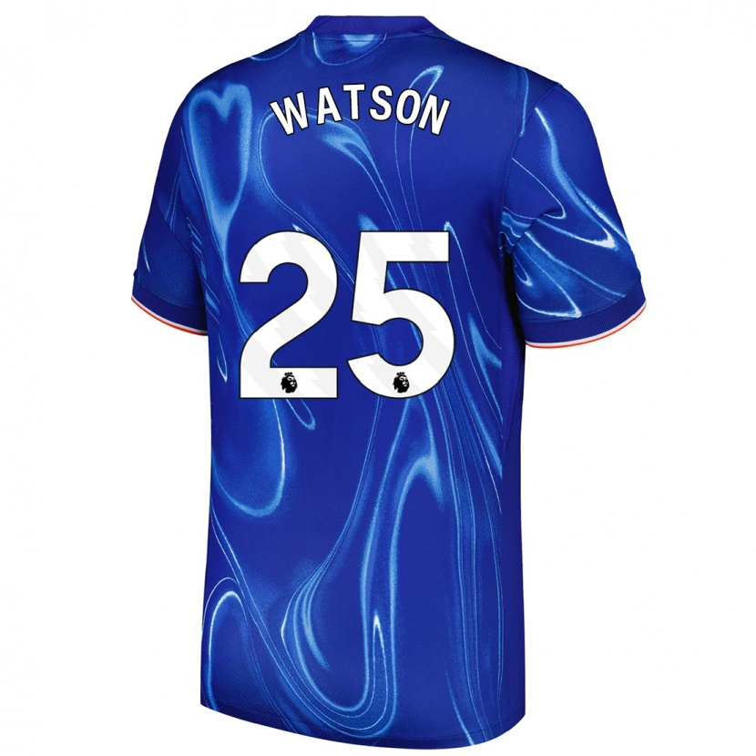 Danxen Dame Lucy Watson #25 Blå Hvit Hjemmetrøye Drakt Trøye 2024/25 Skjorter T-Skjorte