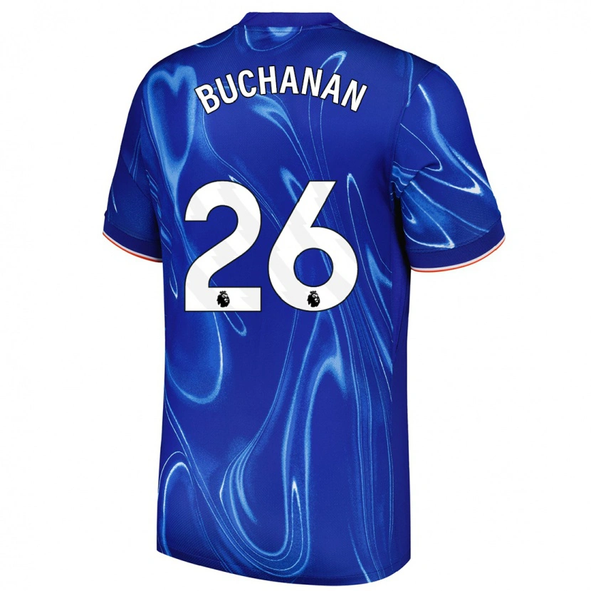 Danxen Dame Kadeisha Buchanan #26 Blå Hvit Hjemmetrøye Drakt Trøye 2024/25 Skjorter T-Skjorte