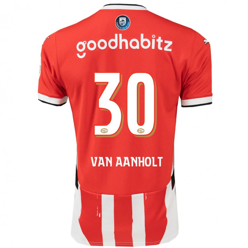 Danxen Dame Patrick Van Aanholt #30 Rød Hvit Hjemmetrøye Drakt Trøye 2024/25 Skjorter T-Skjorte