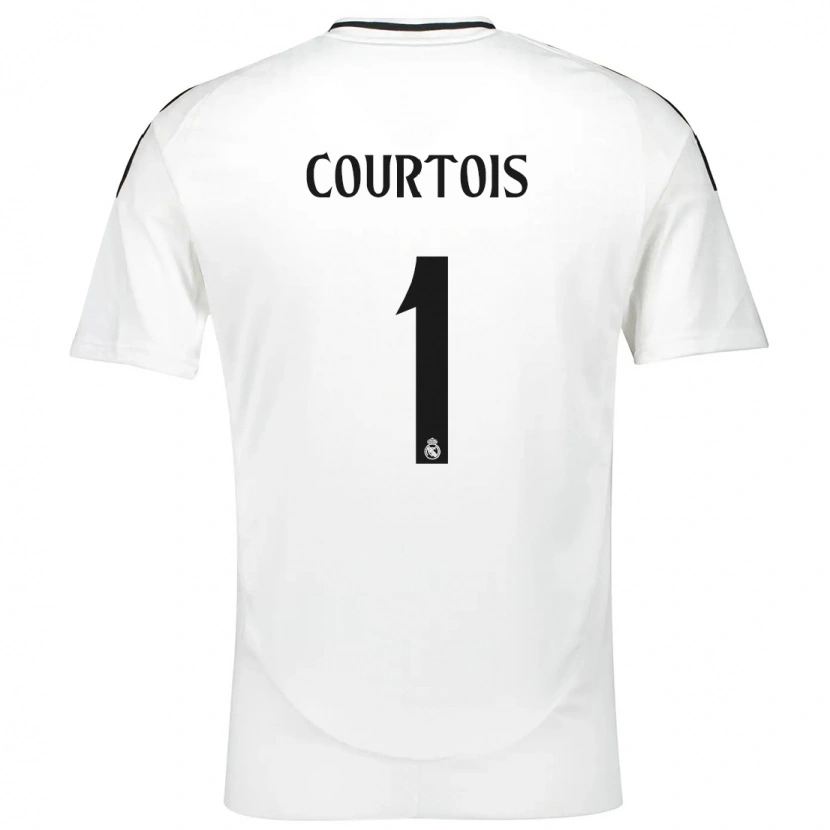 Danxen Dame Thibaut Courtois #1 Hvit Hjemmetrøye Drakt Trøye 2024/25 Skjorter T-Skjorte