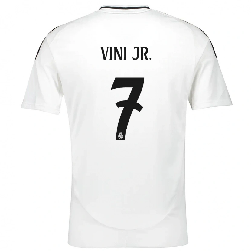 Danxen Dame Vinicius Junior #7 Hvit Hjemmetrøye Drakt Trøye 2024/25 Skjorter T-Skjorte