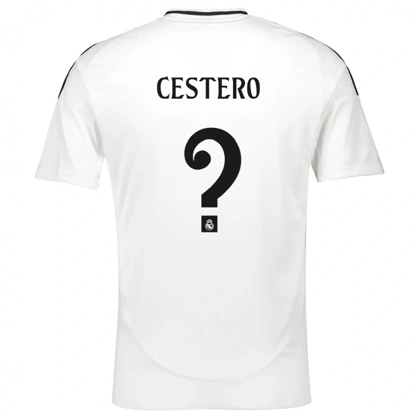 Danxen Dame Jorge Cestero #0 Hvit Hjemmetrøye Drakt Trøye 2024/25 Skjorter T-Skjorte