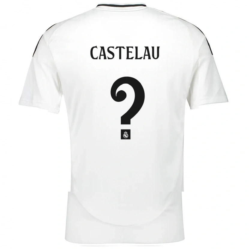 Danxen Dame Alber Castelau #0 Hvit Hjemmetrøye Drakt Trøye 2024/25 Skjorter T-Skjorte
