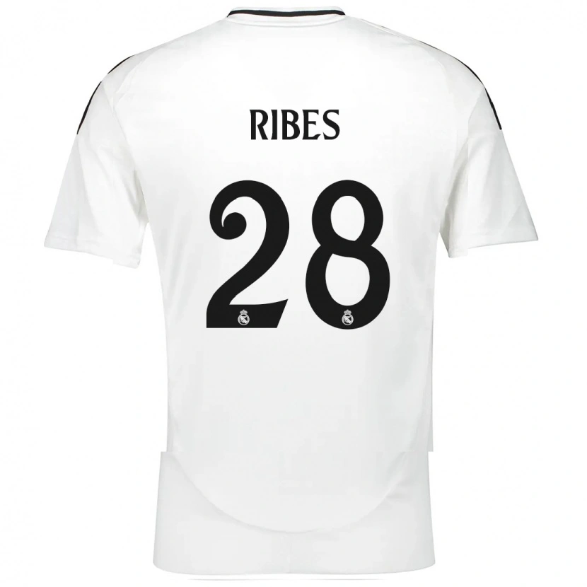 Danxen Dame Kike Ribes #28 Hvit Hjemmetrøye Drakt Trøye 2024/25 Skjorter T-Skjorte