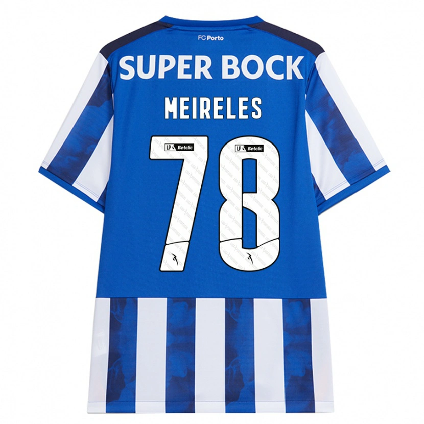 Danxen Dame Jorge Meireles #78 Blå Hvit Hjemmetrøye Drakt Trøye 2024/25 Skjorter T-Skjorte