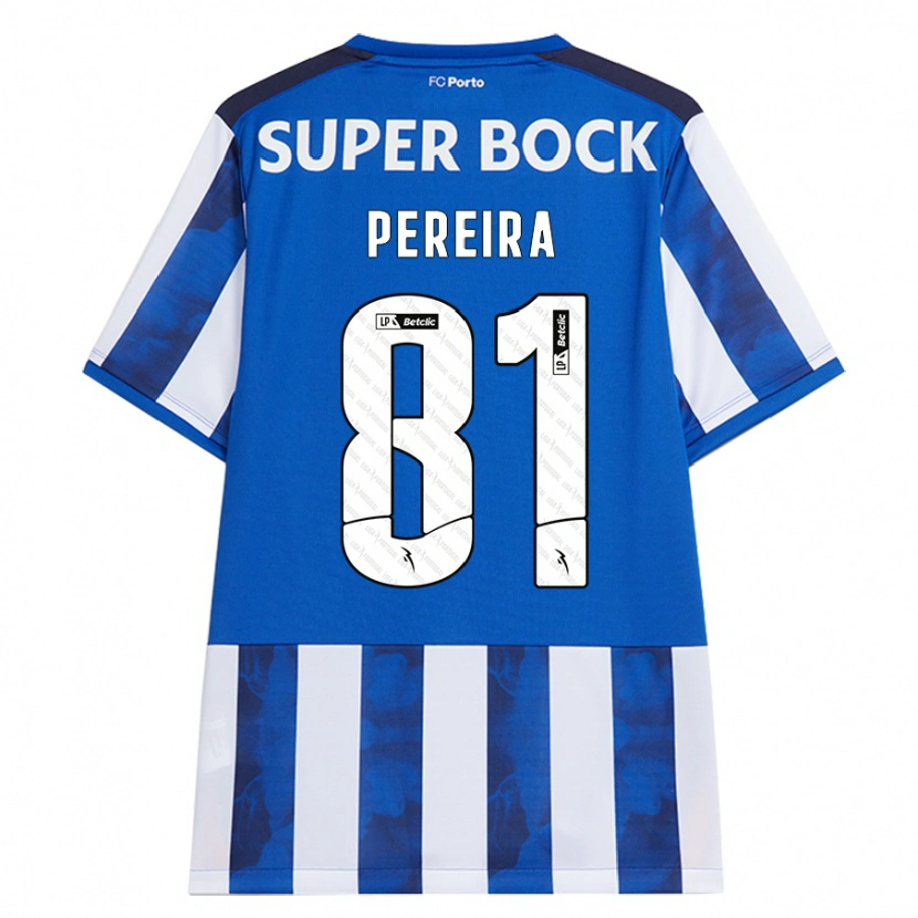 Danxen Dame Martim Pereira #81 Blå Hvit Hjemmetrøye Drakt Trøye 2024/25 Skjorter T-Skjorte