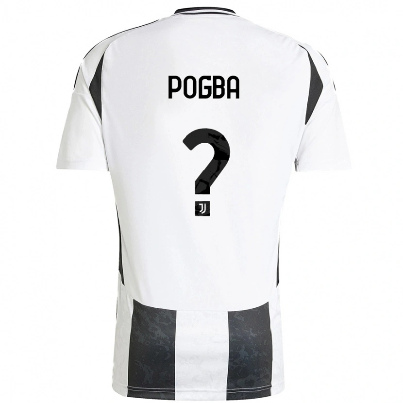 Danxen Dame Paul Pogba #0 Hvit Svart Hjemmetrøye Drakt Trøye 2024/25 Skjorter T-Skjorte