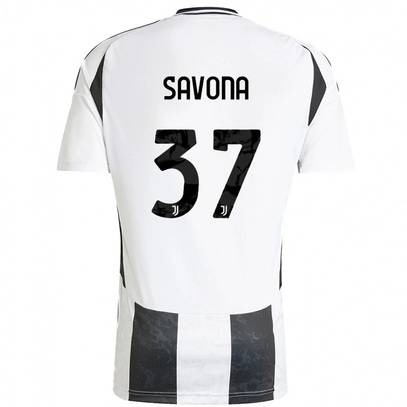 Danxen Dame Nicolò Savona #37 Hvit Svart Hjemmetrøye Drakt Trøye 2024/25 Skjorter T-Skjorte