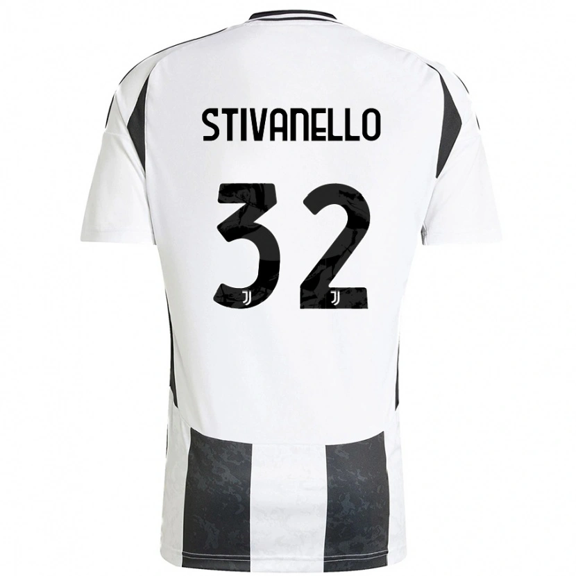 Danxen Dame Riccardo Stivanello #32 Hvit Svart Hjemmetrøye Drakt Trøye 2024/25 Skjorter T-Skjorte
