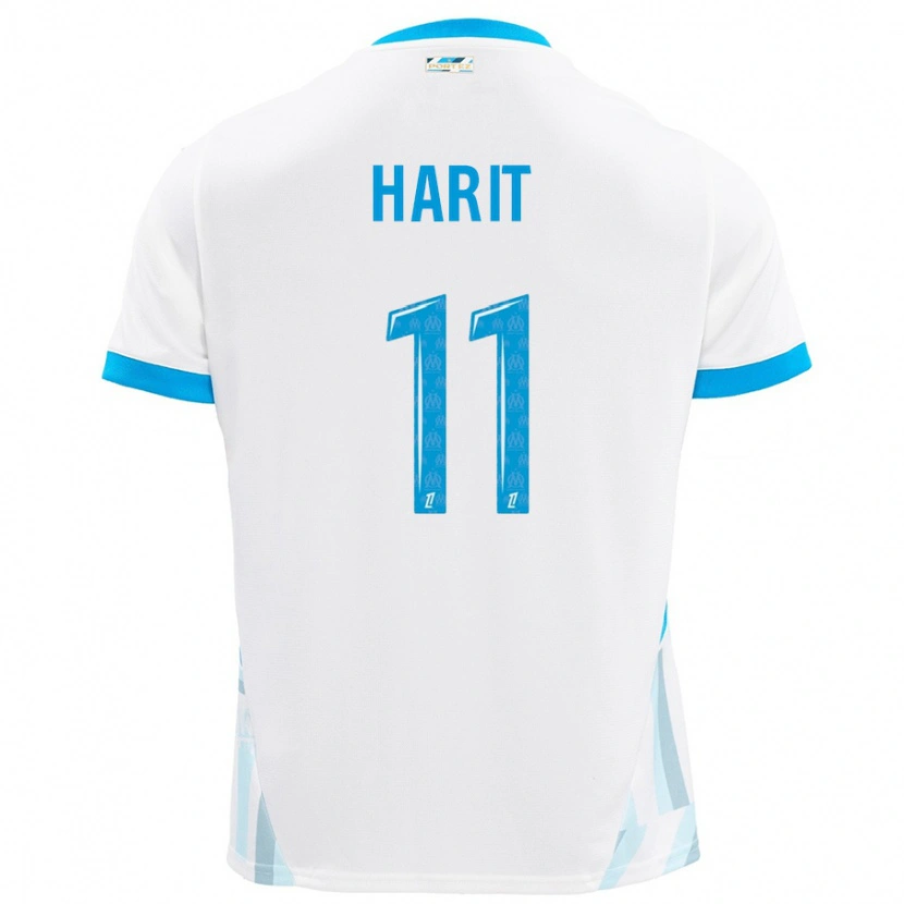 Danxen Dame Amine Harit #11 Hvit Himmelblå Hjemmetrøye Drakt Trøye 2024/25 Skjorter T-Skjorte