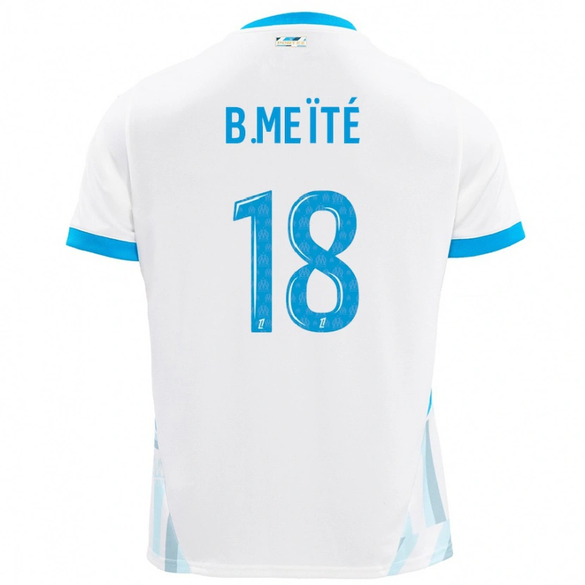 Danxen Dame Bamo Meïté #18 Hvit Himmelblå Hjemmetrøye Drakt Trøye 2024/25 Skjorter T-Skjorte
