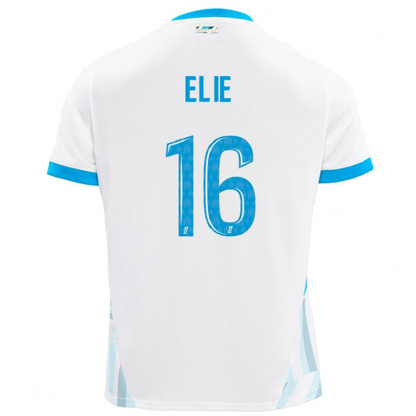 Danxen Dame Anaïs Elie #16 Hvit Himmelblå Hjemmetrøye Drakt Trøye 2024/25 Skjorter T-Skjorte