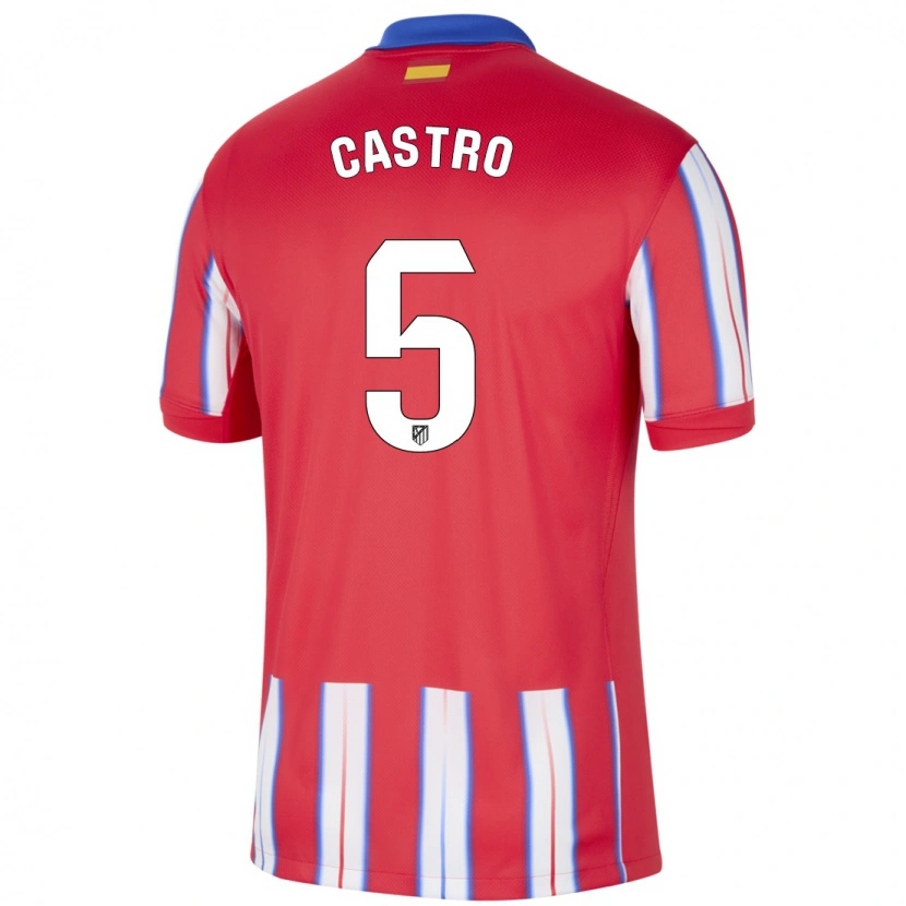 Danxen Dame Oscar Castro #5 Rød Hvit Blå Hjemmetrøye Drakt Trøye 2024/25 Skjorter T-Skjorte