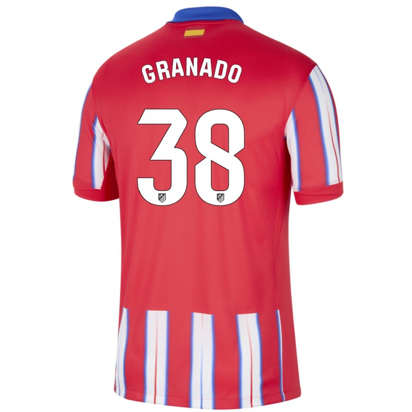 Danxen Dame Adrian Granado #38 Rød Hvit Blå Hjemmetrøye Drakt Trøye 2024/25 Skjorter T-Skjorte
