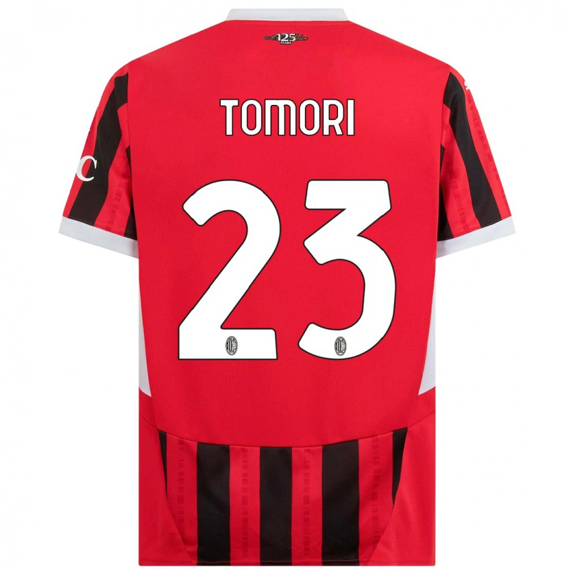 Danxen Dame Fikayo Tomori #23 Rød Svart Hjemmetrøye Drakt Trøye 2024/25 Skjorter T-Skjorte