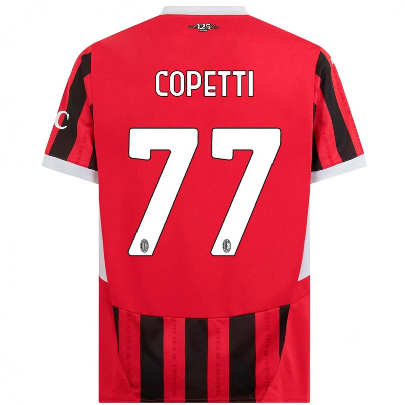 Danxen Dame Matilde Copetti #77 Rød Svart Hjemmetrøye Drakt Trøye 2024/25 Skjorter T-Skjorte