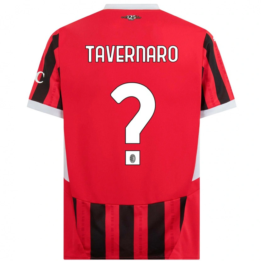 Danxen Dame Federico Tavernaro #0 Rød Svart Hjemmetrøye Drakt Trøye 2024/25 Skjorter T-Skjorte