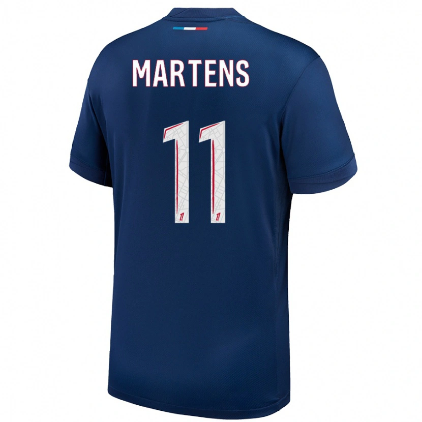 Danxen Dame Lieke Martens #11 Marineblå Hvit Hjemmetrøye Drakt Trøye 2024/25 Skjorter T-Skjorte