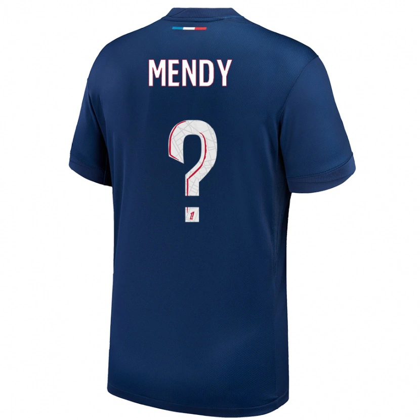 Danxen Dame Tony Mendy #0 Marineblå Hvit Hjemmetrøye Drakt Trøye 2024/25 Skjorter T-Skjorte