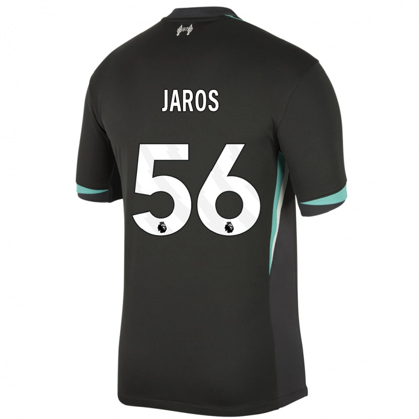 Danxen Dame Vitezslav Jaros #56 Svart Antrasitt Hvit Bortetrøye Drakt Trøye 2024/25 Skjorter T-Skjorte