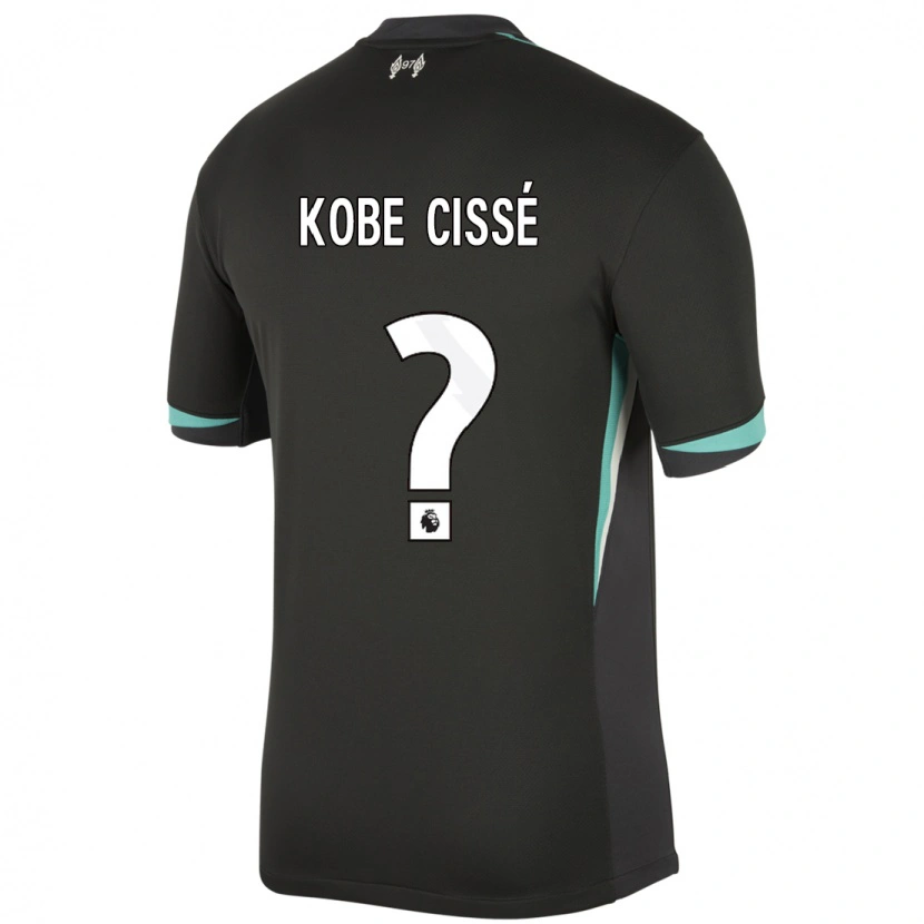 Danxen Dame Prince Kobe Cissé #0 Svart Antrasitt Hvit Bortetrøye Drakt Trøye 2024/25 Skjorter T-Skjorte